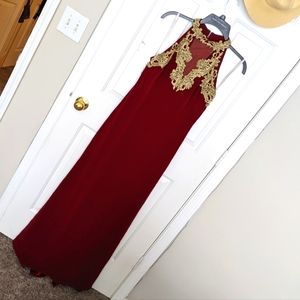 Mikael Aghal Red Formal Dress